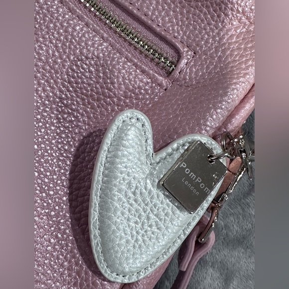 Pom Pom London Metallic Pink Crossbody Bag NWOT - Picture 6 of 16